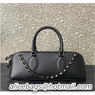 Luxurious Grade VALENTINO Rockstud calfskin bag AKSE0NO black