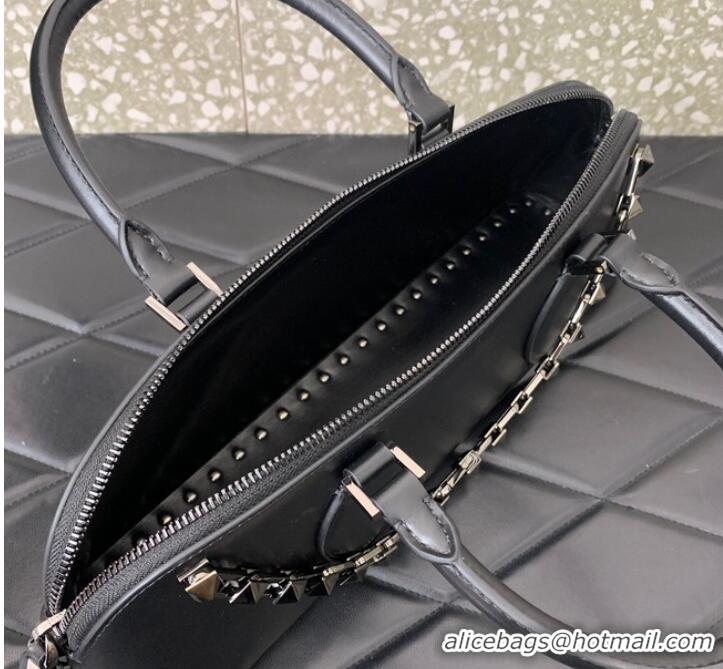 Luxurious Grade VALENTINO Rockstud calfskin bag AKSE0NO black