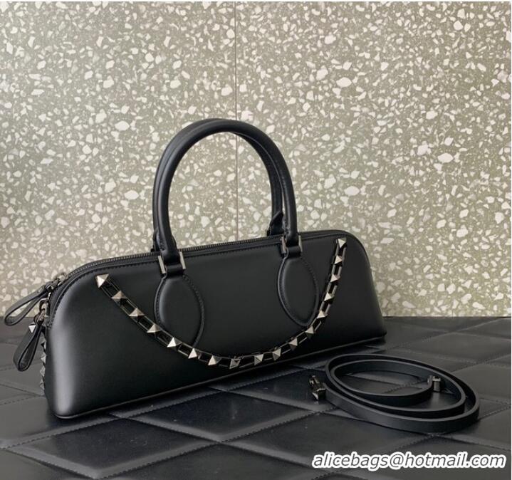 Luxurious Grade VALENTINO Rockstud calfskin bag AKSE0NO black