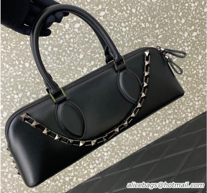 Luxurious Grade VALENTINO Rockstud calfskin bag AKSE0NO black