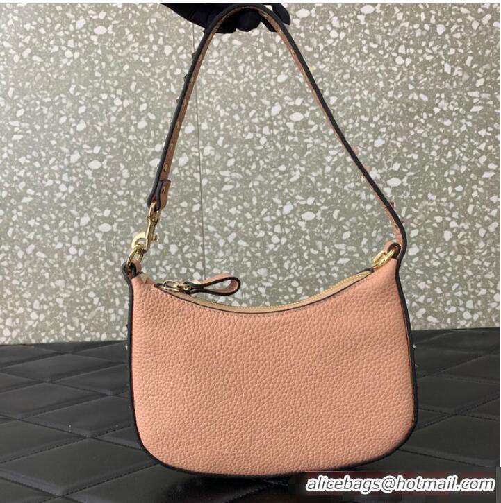 Famous Brand VALENTINO Rockstud calfskin small HOBO bag AG098 pink