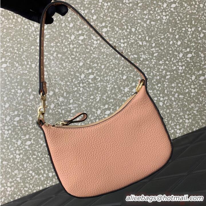 Famous Brand VALENTINO Rockstud calfskin small HOBO bag AG098 pink