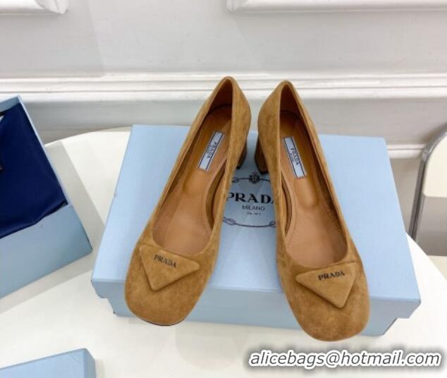 Most Popular Prada Sude Pumps 5.5cm Brown 026019