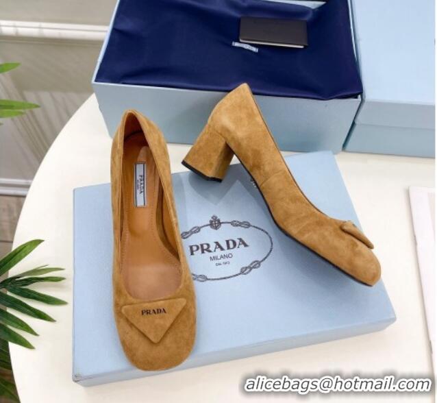 Most Popular Prada Sude Pumps 5.5cm Brown 026019