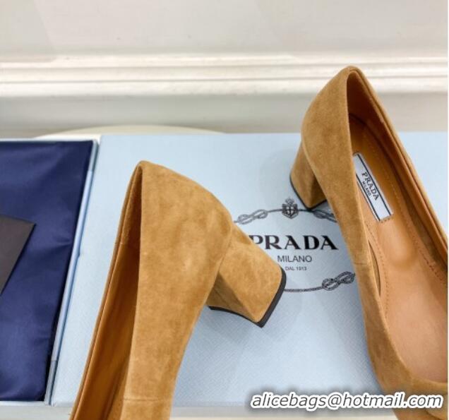 Most Popular Prada Sude Pumps 5.5cm Brown 026019