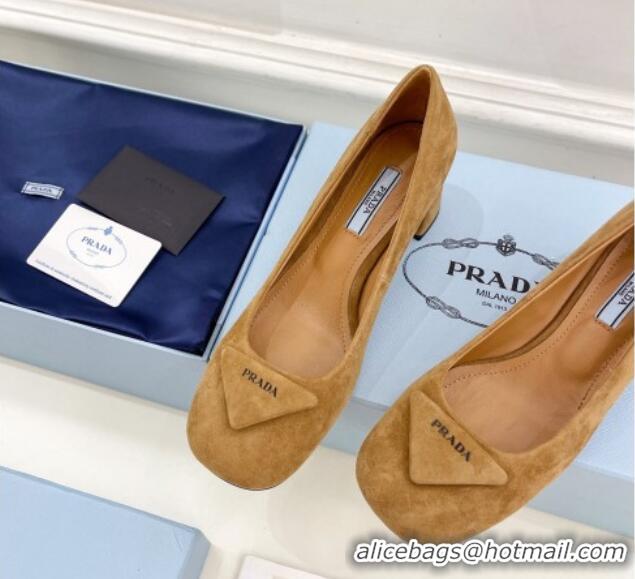 Most Popular Prada Sude Pumps 5.5cm Brown 026019