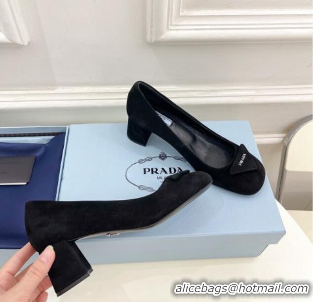 Best Price Prada Sude Pumps 5.5cm Black 026021