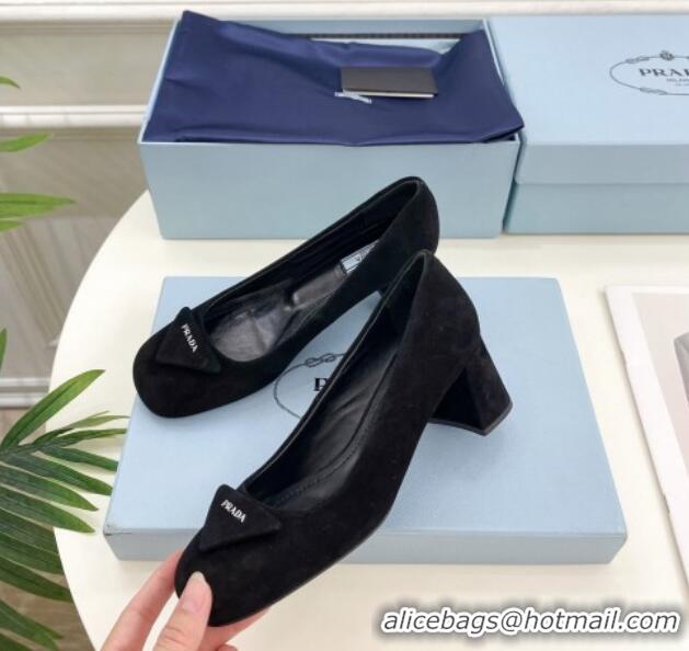 Best Price Prada Sude Pumps 5.5cm Black 026021