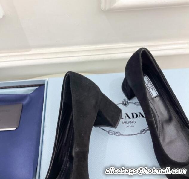 Best Price Prada Sude Pumps 5.5cm Black 026021