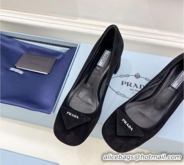 Best Price Prada Sude Pumps 5.5cm Black 026021