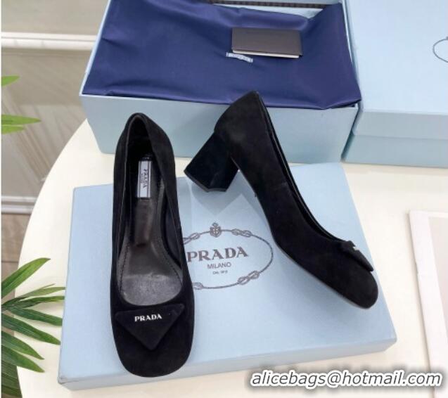 Best Price Prada Sude Pumps 5.5cm Black 026021