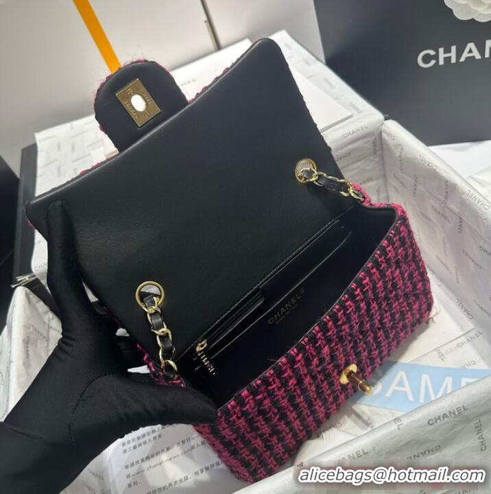 Promotional Chanel CLASSIC HANDBAG A01116 red&black