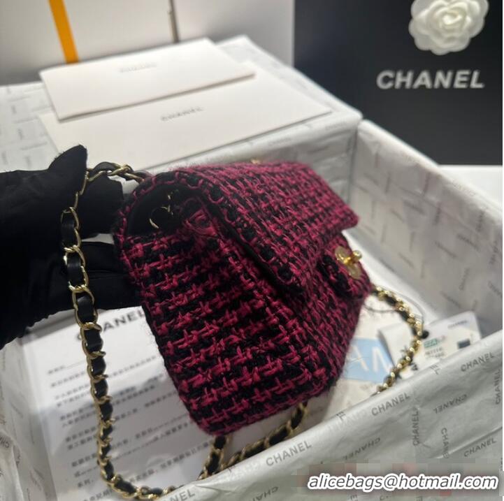 Promotional Chanel CLASSIC HANDBAG A01116 red&black