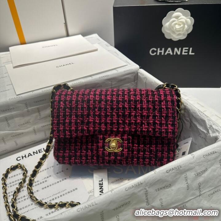 Promotional Chanel CLASSIC HANDBAG A01116 red&black