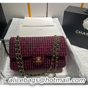 Most Popular Chanel CLASSIC HANDBAG A01112 red&black