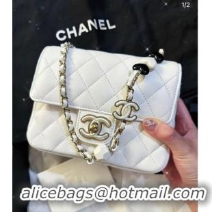 Super Quality Chanel CLUTCH WITH CHAIN A23P WHITE