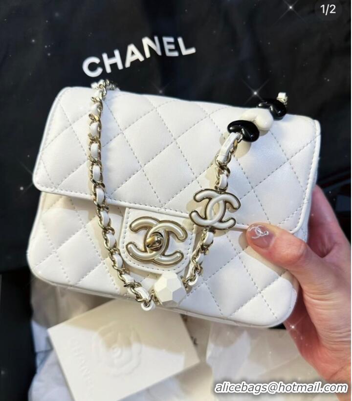 Super Quality Chanel CLUTCH WITH CHAIN A23P WHITE