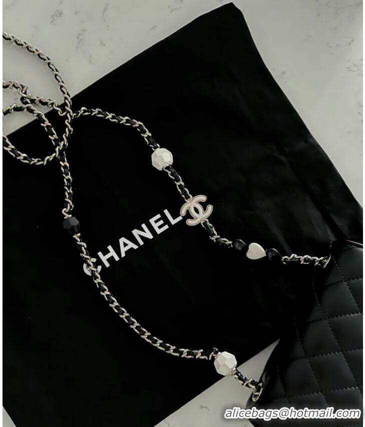 Famous Brand Chanel CLUTCH WITH CHAIN A23P BLACK