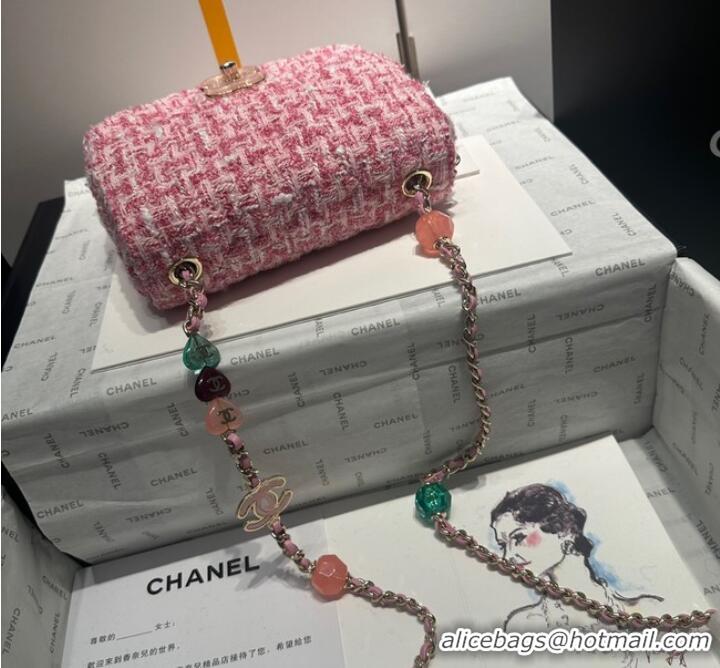 Top Quality Chanel CLUTCH WITH CHAIN A23P PINK