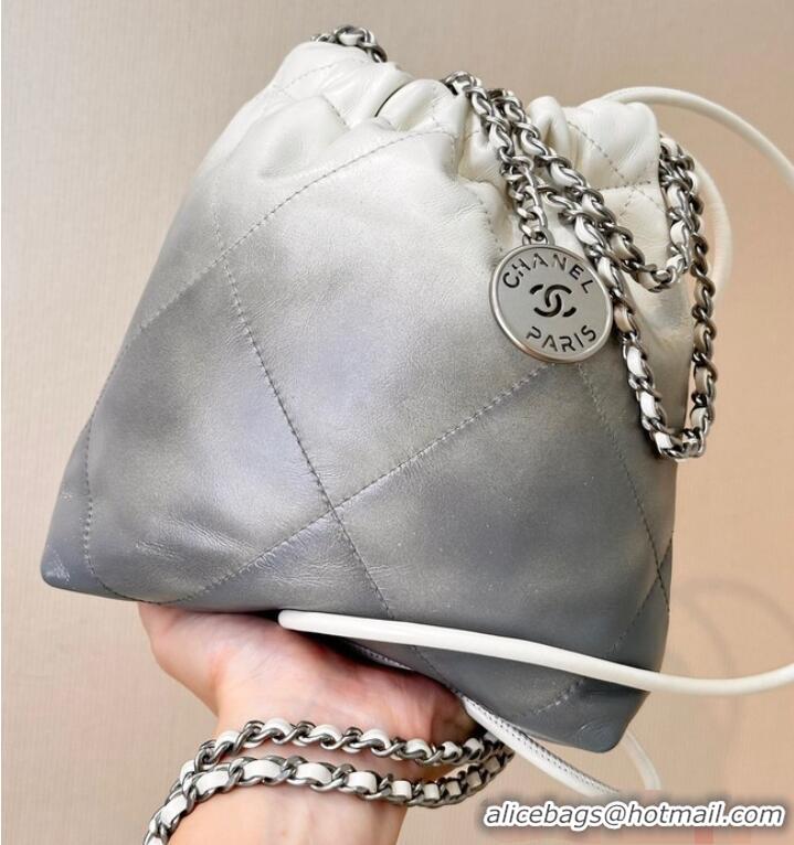 Good Product CHANEL 22 MINI HANDBAG AS3980 White & Silver