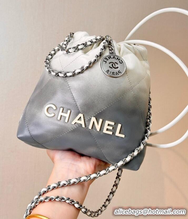 Good Product CHANEL 22 MINI HANDBAG AS3980 White & Silver