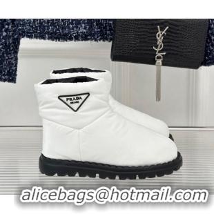 Low Cost Prada Down Ankle Snow Boots White 118023