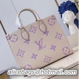 Grade Design Louis Vuitton OnTheGo MM M45595 Beige&Light purple