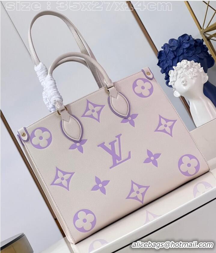 Grade Design Louis Vuitton OnTheGo MM M45595 Beige&Light purple