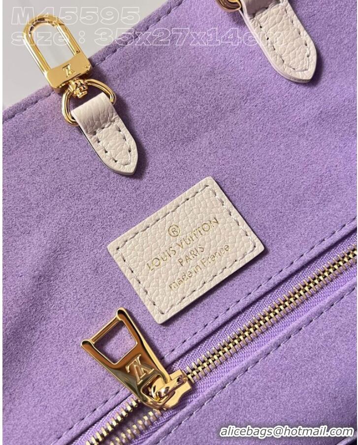 Grade Design Louis Vuitton OnTheGo MM M45595 Beige&Light purple