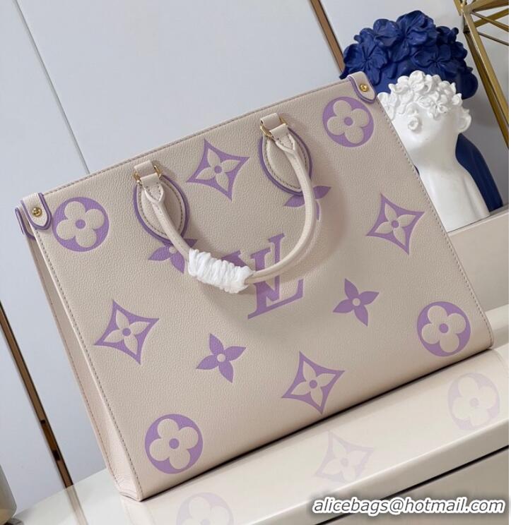 Grade Design Louis Vuitton OnTheGo MM M45595 Beige&Light purple