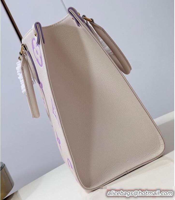 Grade Design Louis Vuitton OnTheGo MM M45595 Beige&Light purple