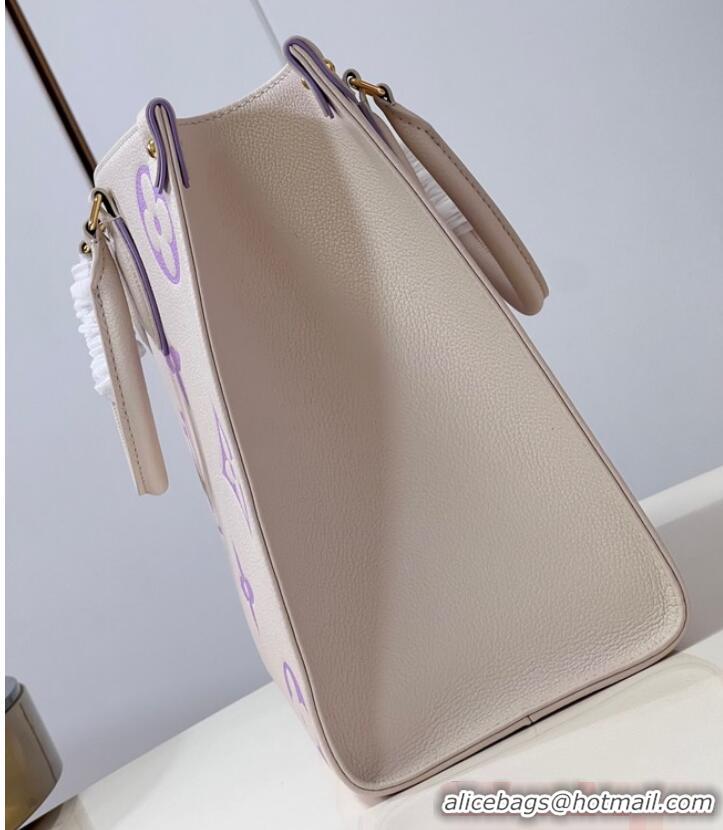 Grade Design Louis Vuitton OnTheGo MM M45595 Beige&Light purple