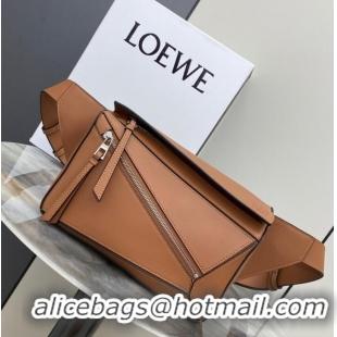 Promotional Loewe Small Classic Leather Puzzle Fanny Pack 02963 Brown