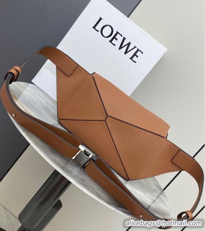 Promotional Loewe Small Classic Leather Puzzle Fanny Pack 02963 Brown