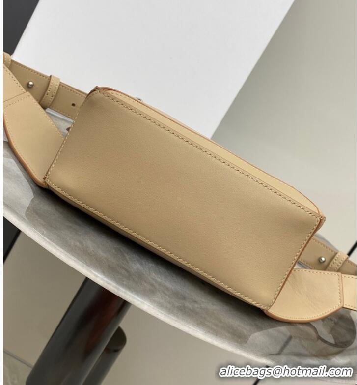 Top Quality Loewe mini Classic Leather Puzzle Fanny Pack 02948 Apricot