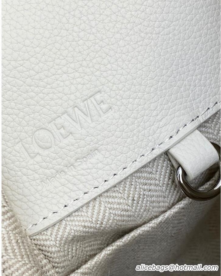 Most Popular Loewe Classic Soft grain cow leather Hammock bag 46622 White