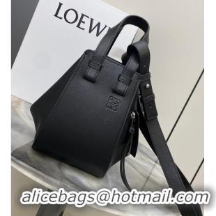 Super Quality Loewe Classic Satin cow leather Hammock bag 96553 Black