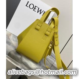 Pretty Style Loewe Classic Satin cow leather Hammock bag 96553 Yellow