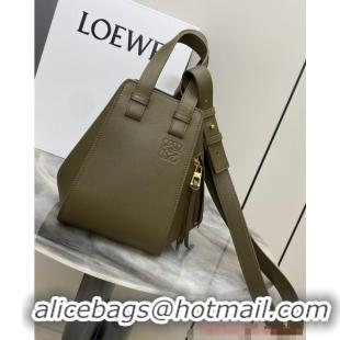 Promotional Loewe Classic Satin cow leather Hammock bag 96553 Dark Green