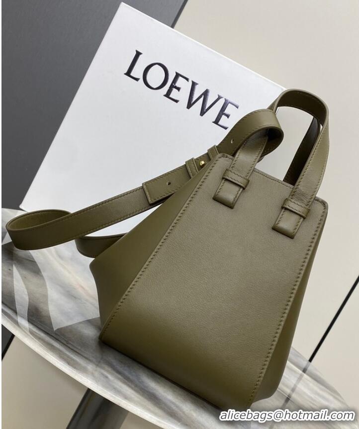 Promotional Loewe Classic Satin cow leather Hammock bag 96553 Dark Green