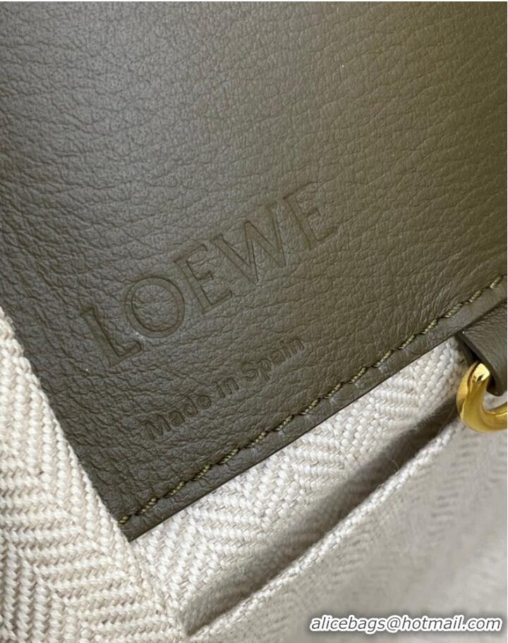 Promotional Loewe Classic Satin cow leather Hammock bag 96553 Dark Green