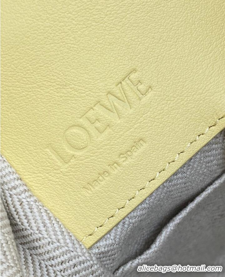 Well Crafted Loewe Classic Satin cow leather Hammock bag 96553 light yellow