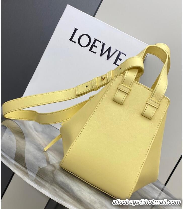 Well Crafted Loewe Classic Satin cow leather Hammock bag 96553 light yellow