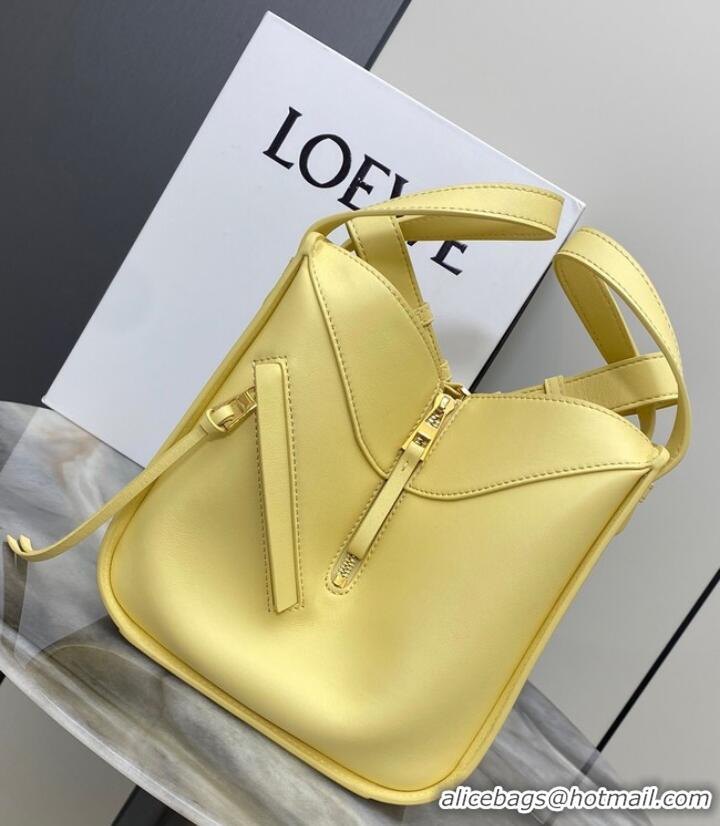 Well Crafted Loewe Classic Satin cow leather Hammock bag 96553 light yellow