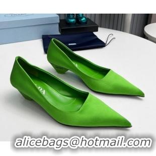 Buy Discount Prada Satin Pumps 4cm Green 202060