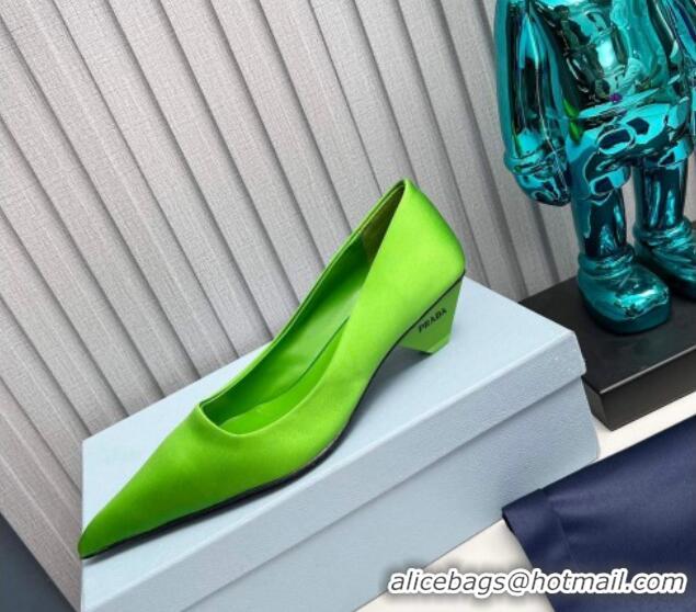 Buy Discount Prada Satin Pumps 4cm Green 202060