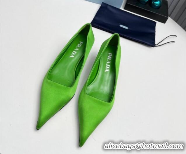 Buy Discount Prada Satin Pumps 4cm Green 202060