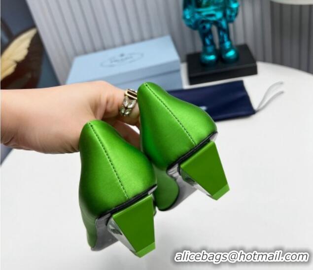 Buy Discount Prada Satin Pumps 4cm Green 202060