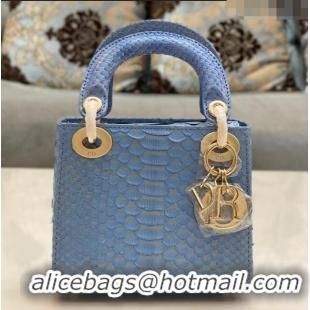 Trendy Design Dior Mini Lady Dior Bag in Python Leather CD2116 Blue 2023