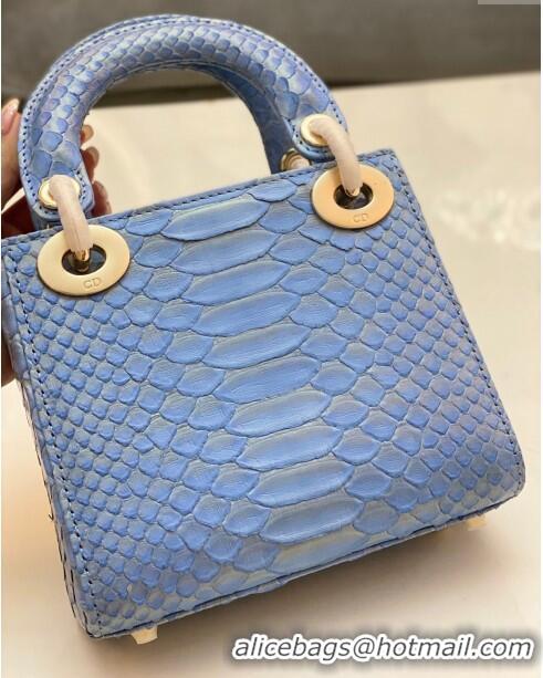 Trendy Design Dior Mini Lady Dior Bag in Python Leather CD2116 Blue 2023